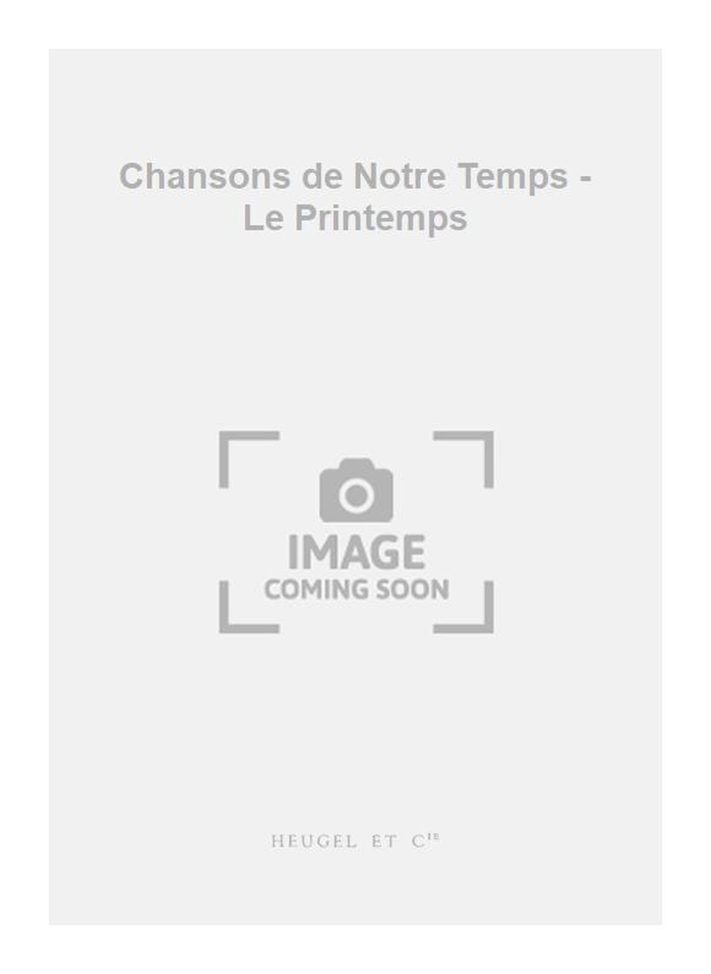 Michel Fugain Georges Blanes: Chansons de Notre Temps - Le Printemps