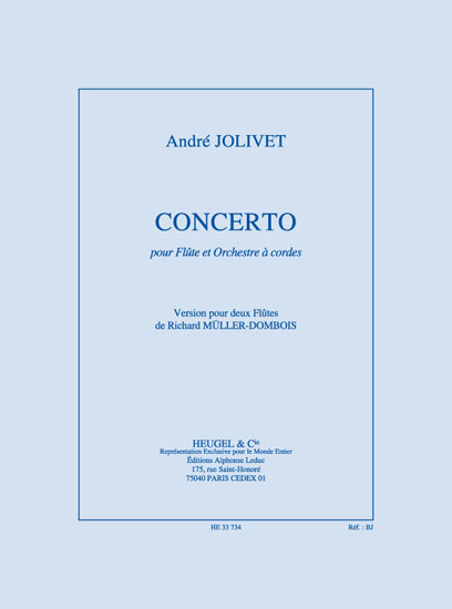 Andr Jolivet: Concerto: Flute Duet: Score