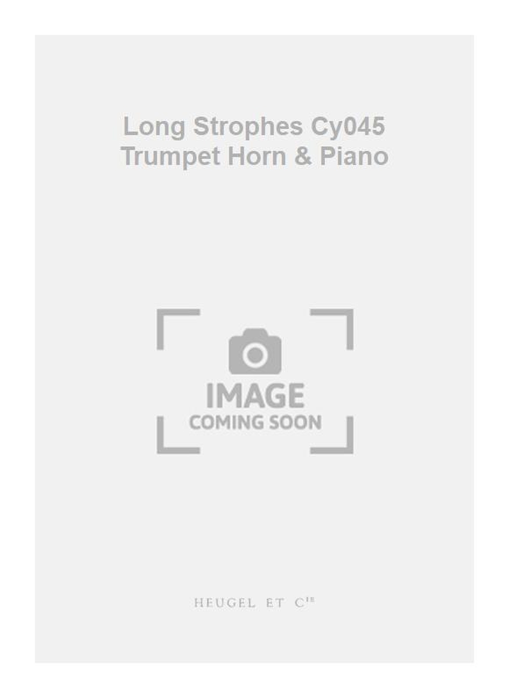 Richard Long: Long Strophes Cy045 Trumpet Horn & Piano