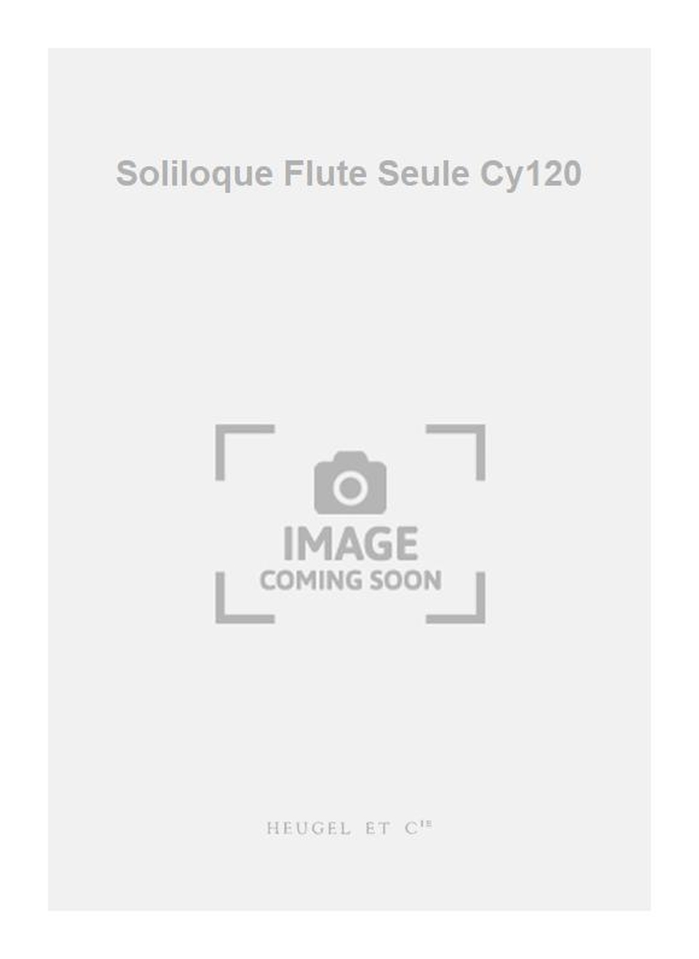 Serge Paloyan: Soliloque Flute Seule Cy120