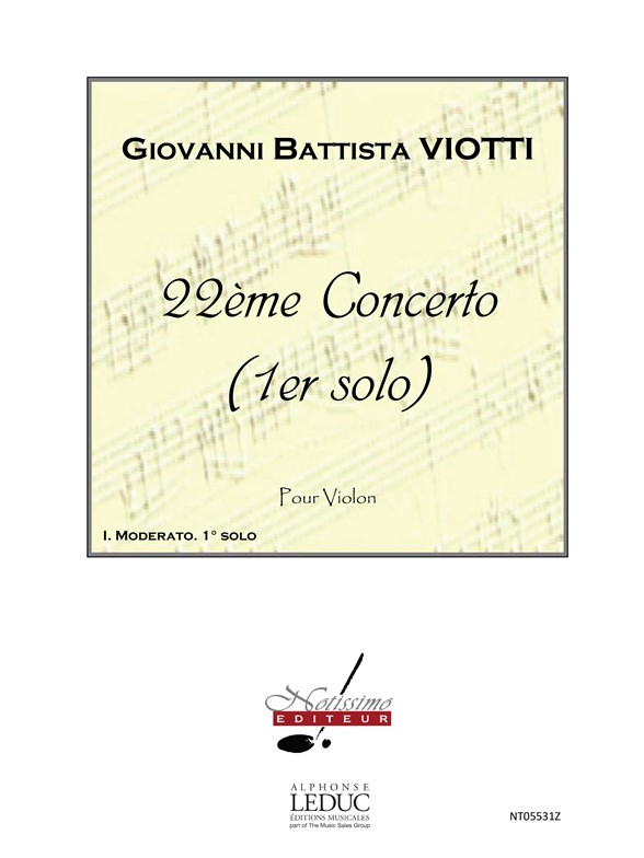 Giovanni Battista Viotti: Concerto No 22 Solo No 1 Moderato