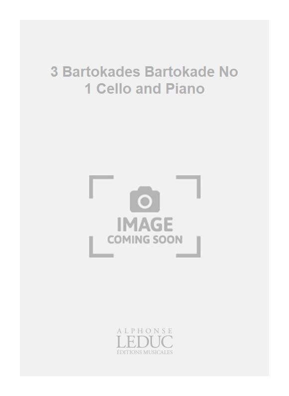 Ivan Markovitch: 3 Bartokades Bartokade No 1 Cello and Piano