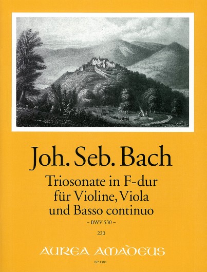 Johann Sebastian Bach: Trio sonata F major BWV 530: Violin & Viola: Score and