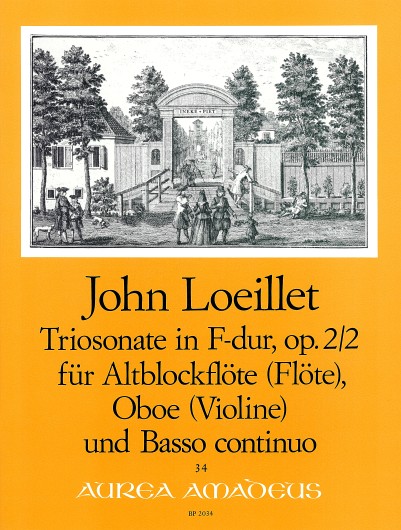 Jean-Baptiste Loeillet: Triosonate 2 F Op.2: Treble Recorder: Score and Parts