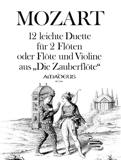 Wolfgang Amadeus Mozart: 12 Easy Duets For 2 Flutes  Or Flute And Violin: Flute