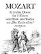 Wolfgang Amadeus Mozart: 12 Easy Duets For 2 Flutes  Or Flute And Violin: Flute