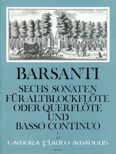 Barsanti: 6 Sonaten 1: Treble Recorder: Instrumental Work