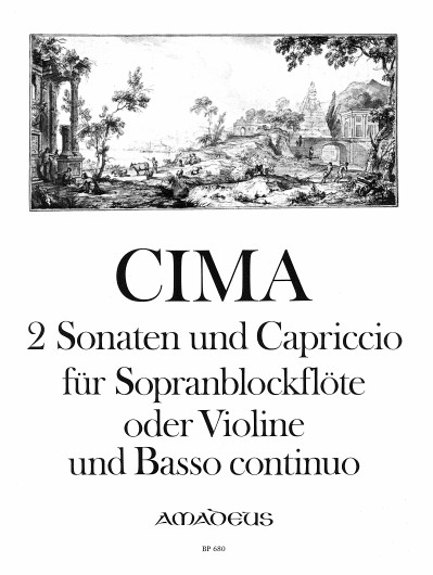 Cima: 2 Sonaten & Capriccio: Descant Recorder: Instrumental Work