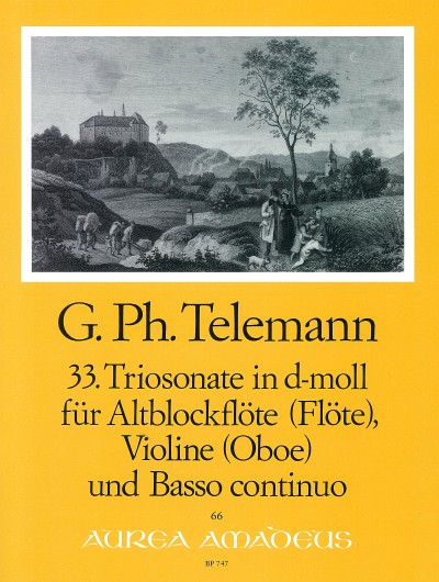 Georg Philipp Telemann: Trio Sonata in D Minor: Treble Recorder: Score and Parts