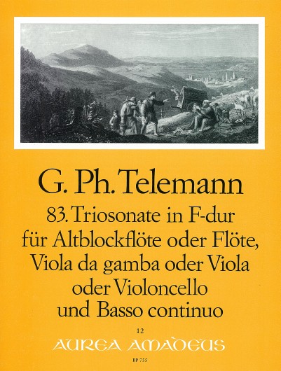 Georg Philipp Telemann: Trio Sonata in F Major: Treble Recorder: Score and Parts
