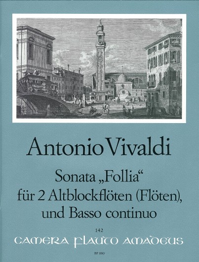 Antonio Vivaldi: Sonata 'Follia': Treble Recorder: Score and Parts