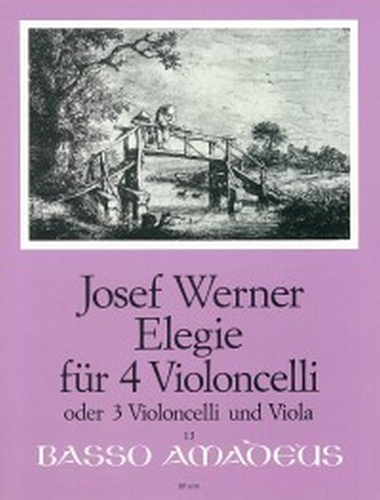 Josef Werner: Elegie Op. 21: Cello Ensemble: Score and Parts