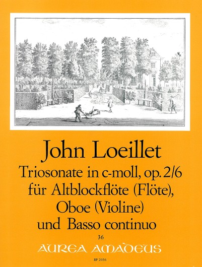 John Loeillet: Triosonate In C-moll Op 2/6: Treble Recorder: Score and Parts