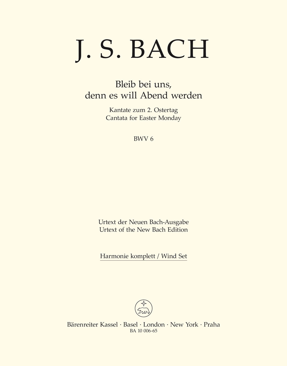 Johann Sebastian Bach: Cantata BWV 6 Bleib Bei Uns: Mixed Choir: Parts
