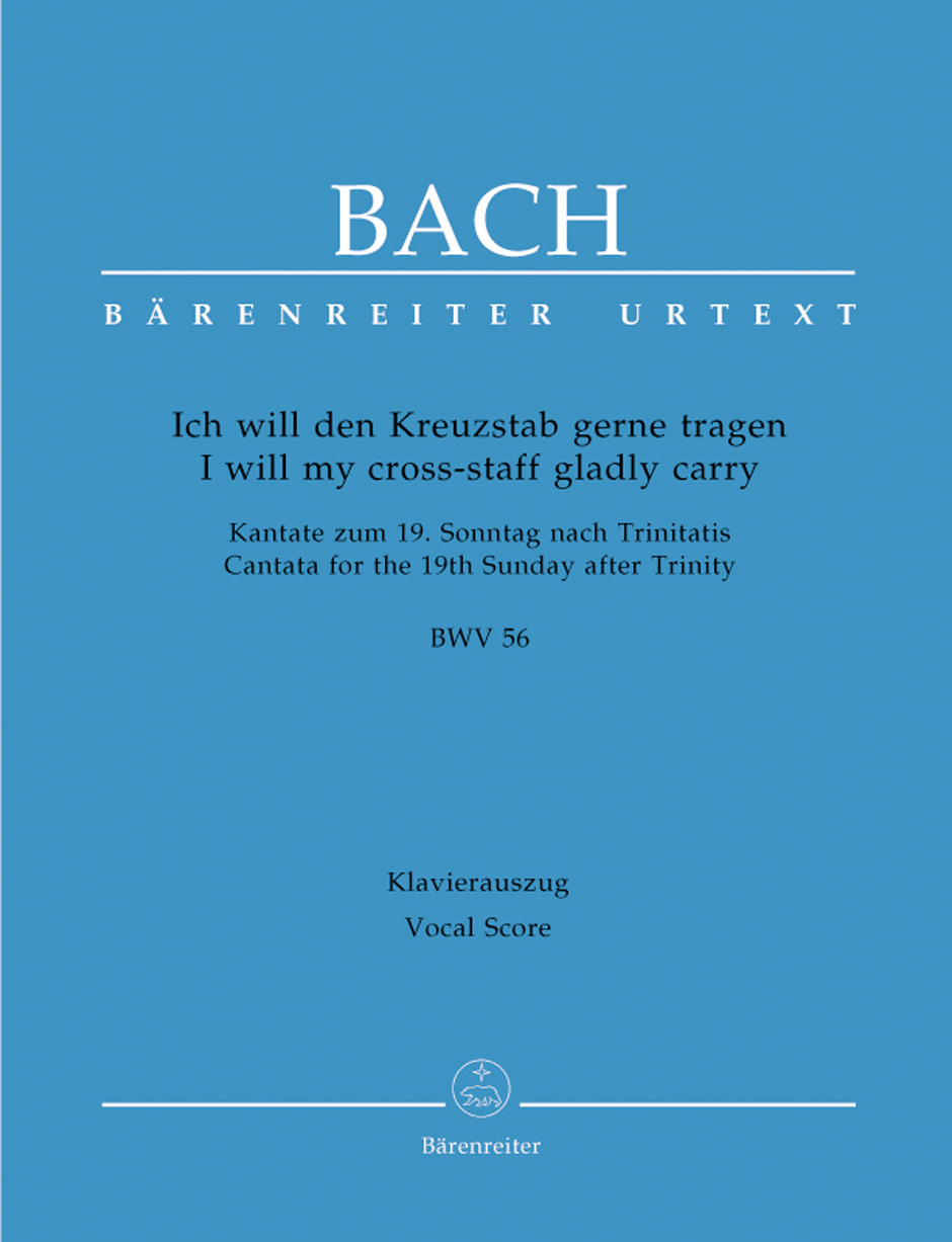 Johann Sebastian Bach: Cantata BWV 56 Ich Will Den Kreuzstab: SATB: Vocal Score
