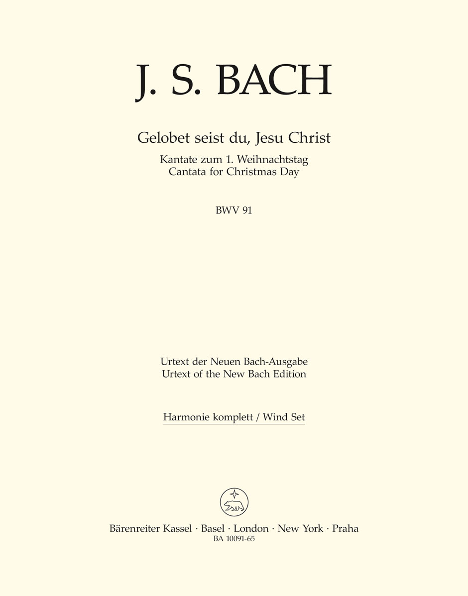 Johann Sebastian Bach: Cantata BWV 91 Gelobet Seist Du  Jesu Christ: SATB: Parts