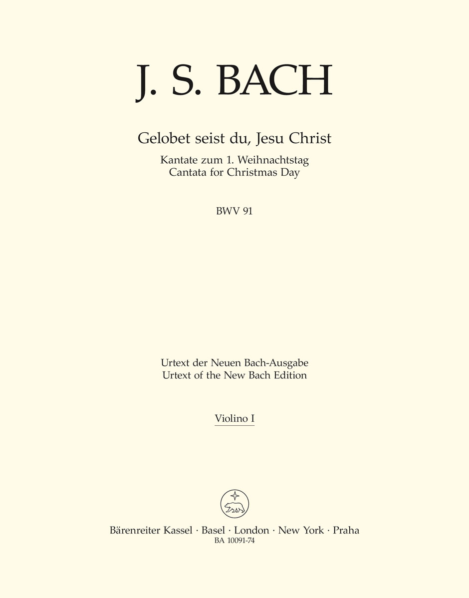 Johann Sebastian Bach: Cantata BWV 91 Gelobet Seist Du  Jesu Christ: SATB: Part