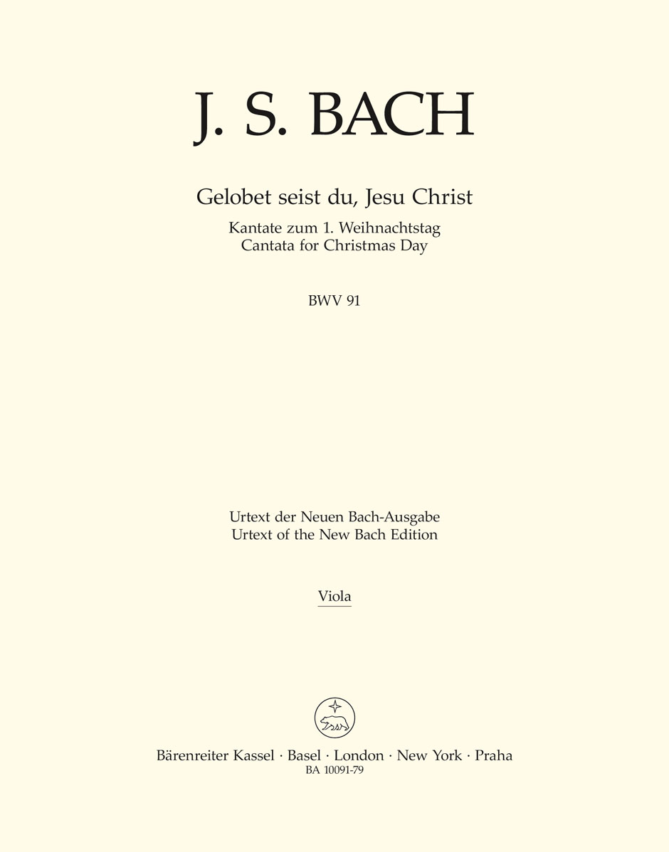 Johann Sebastian Bach: Cantata BWV 91 Gelobet Seist Du  Jesu Christ: SATB: Part