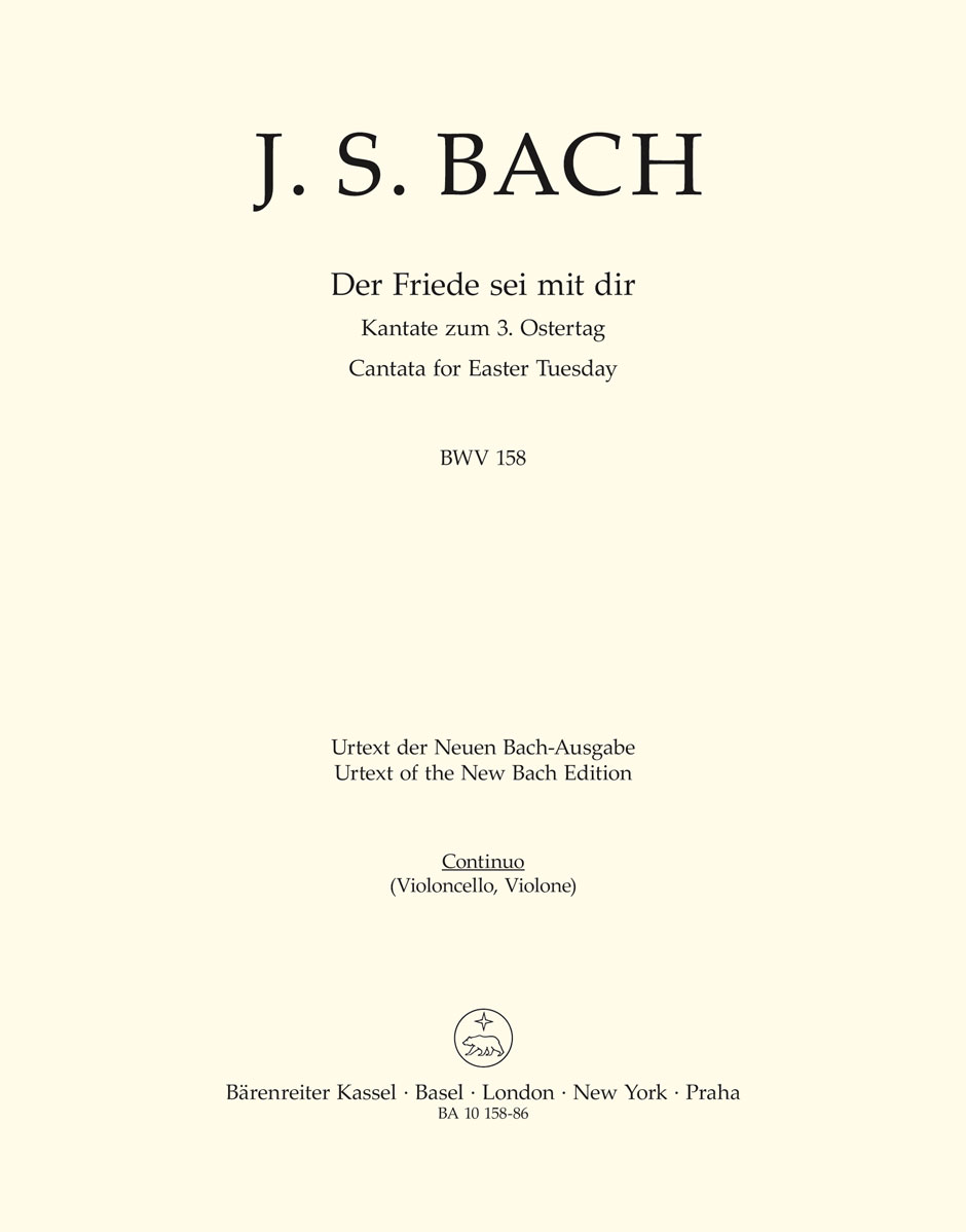 Johann Sebastian Bach: Cantata BWV 158 Der Friede Sei Mit Dir: SATB: Part