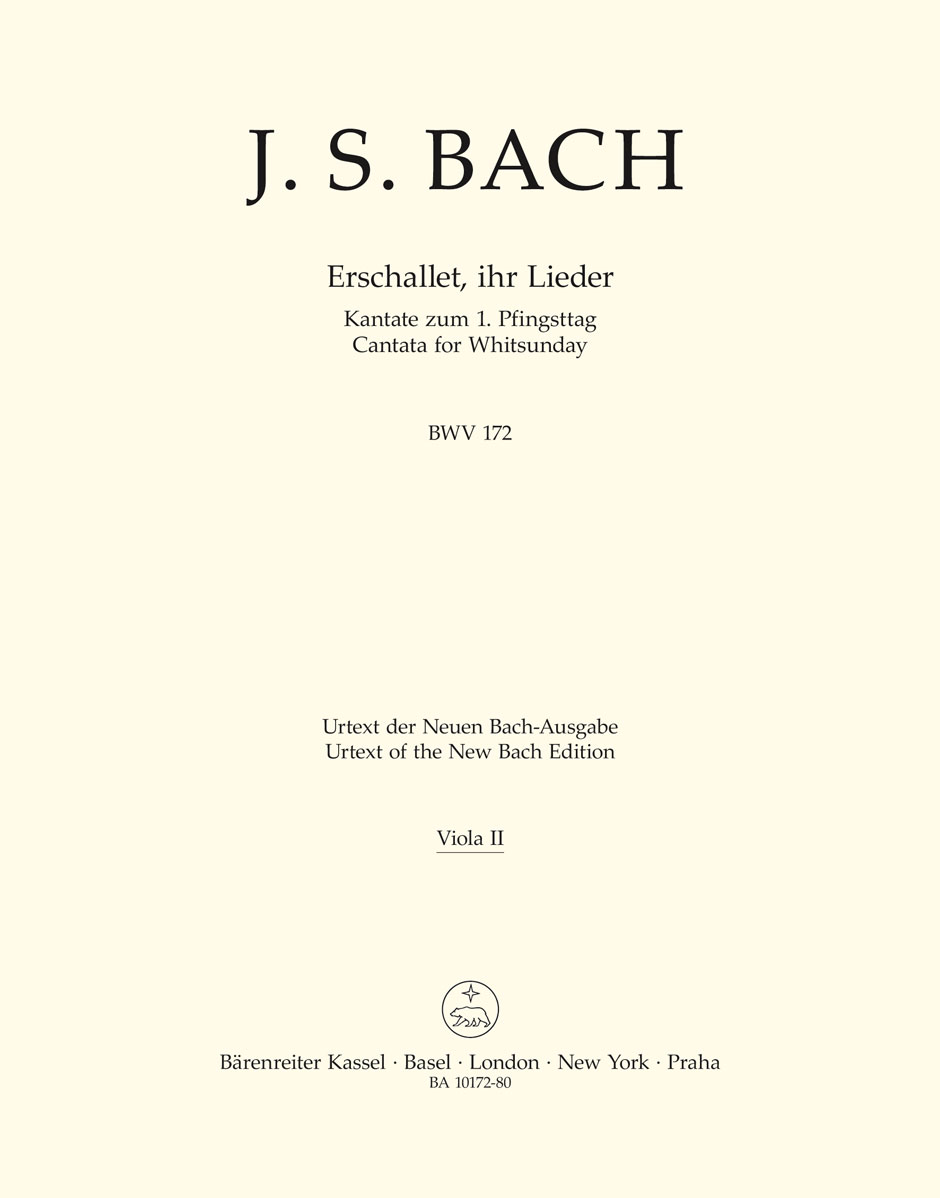 Johann Sebastian Bach: Cantata BWV 172 Erschallet  Ihr Lieder: SATB: Part