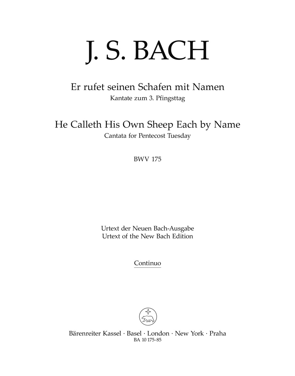Johann Sebastian Bach: Cantata BWV 175: SATB: Part
