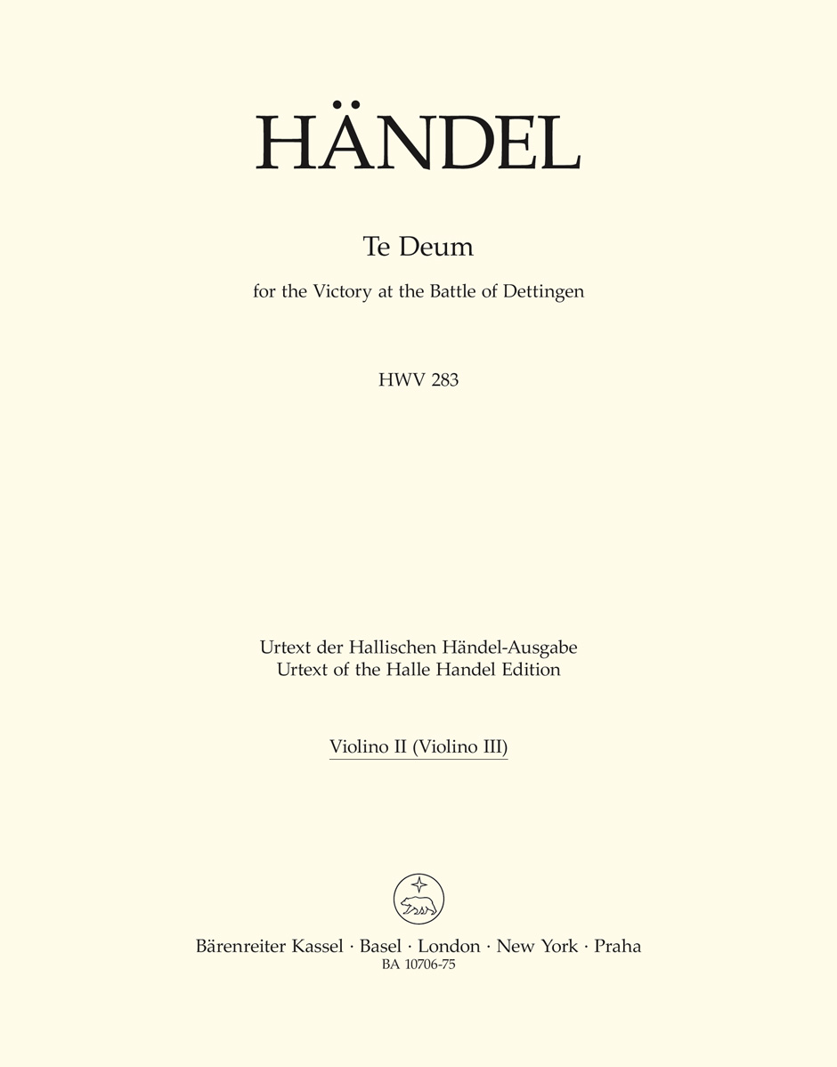 Georg Friedrich Hndel: Dettinger Te Deum - HWV 283: Mixed Choir: Part