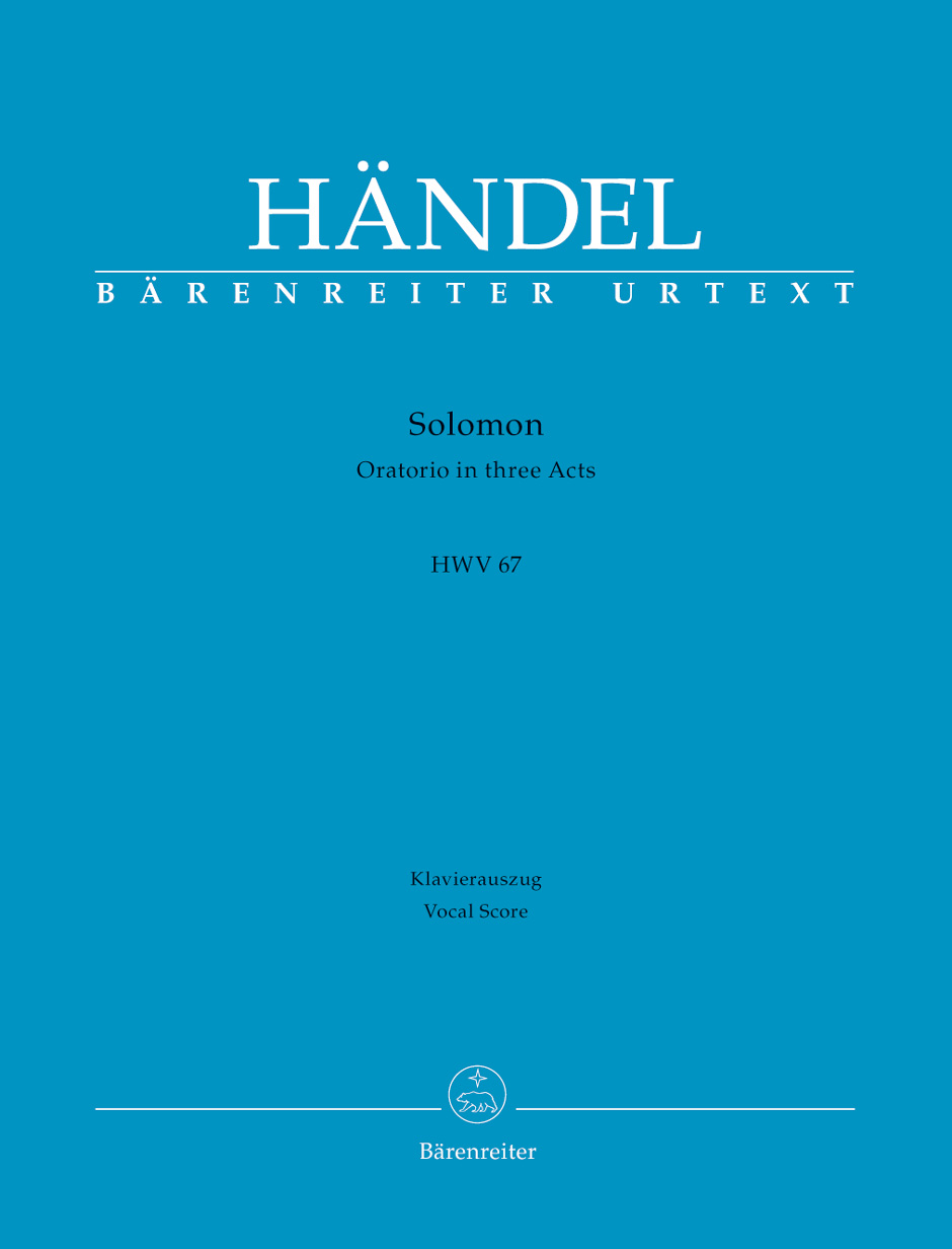 Georg Friedrich Hndel: Solomon. Oratorio: Mixed Choir: Vocal Score