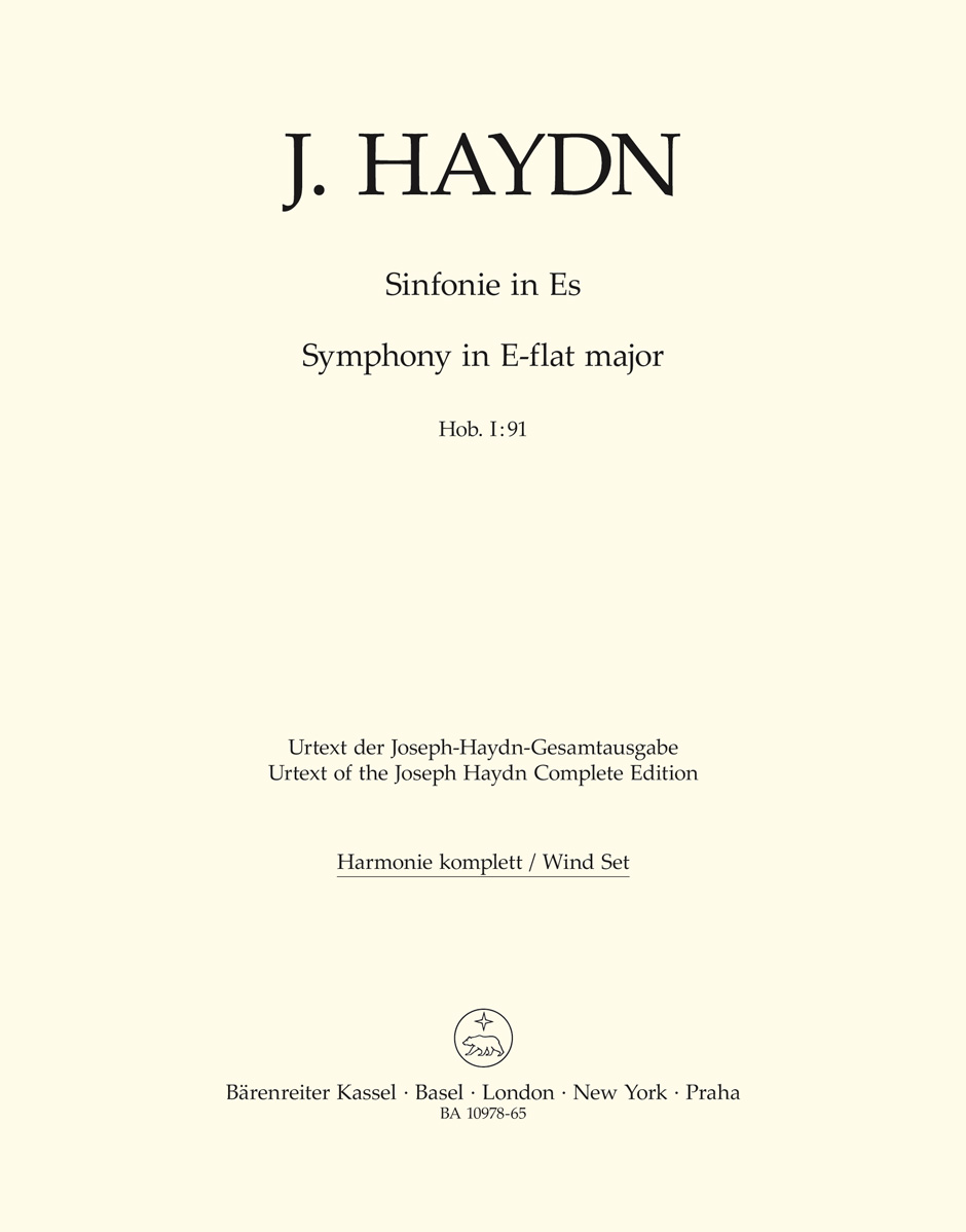Franz Joseph Haydn: Symphony Nr. 91 E-flat major Hob. I:91: Orchestra: Parts