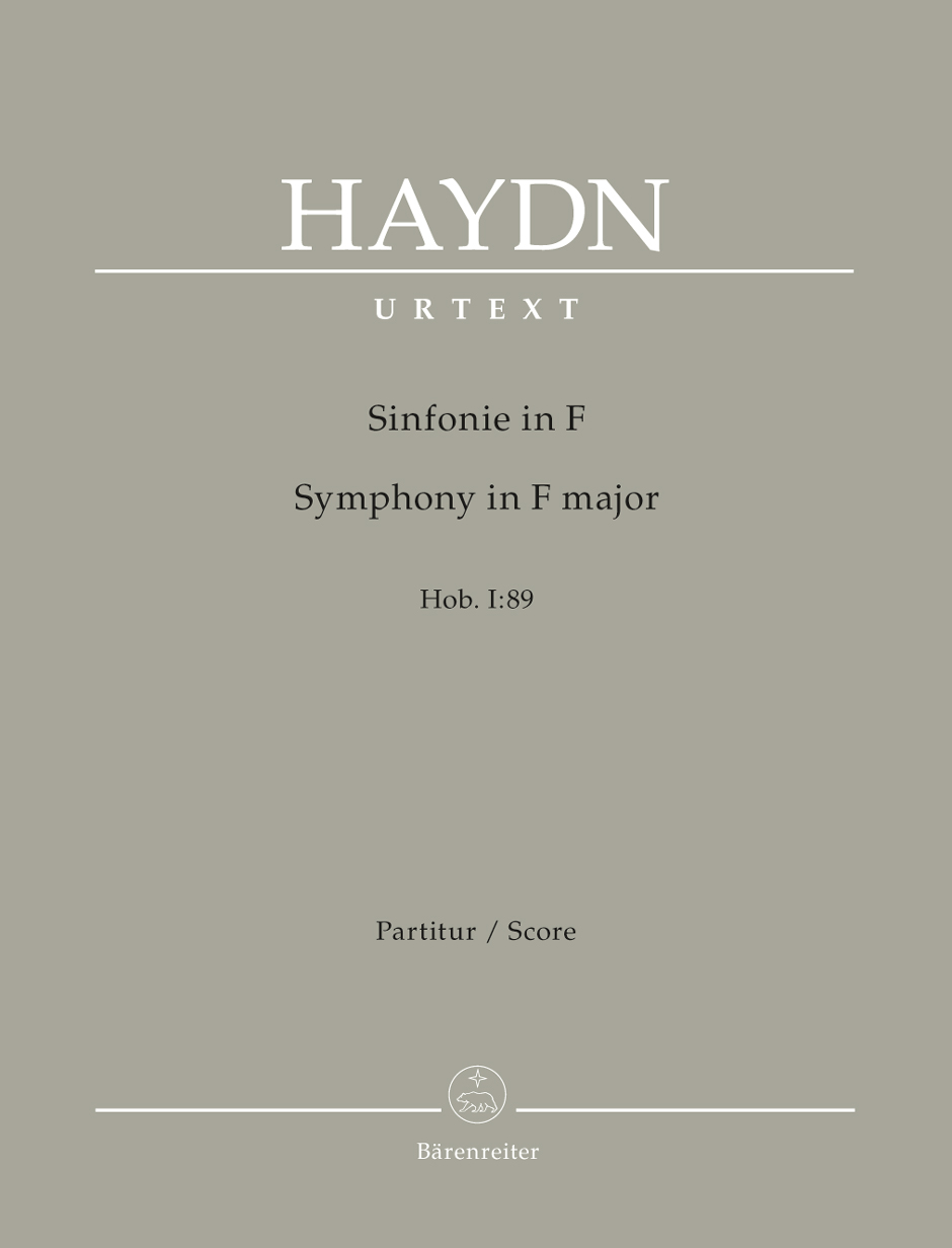 Franz Joseph Haydn: Symphony No.89 In F Hob. I: Orchestra: Score