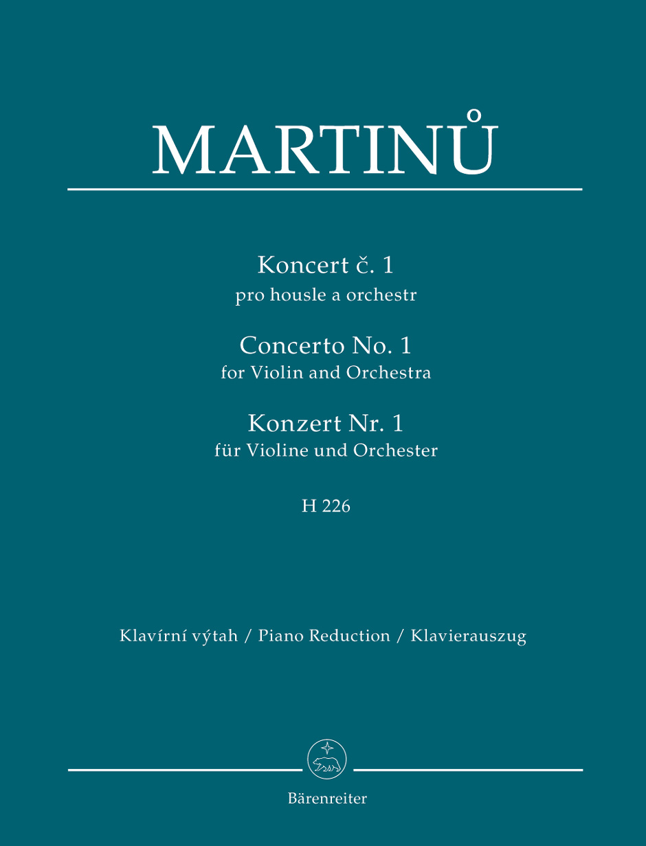 Bohuslav Martinu: Concerto for Violin and Orchestra no. 1 H 226: Violin: