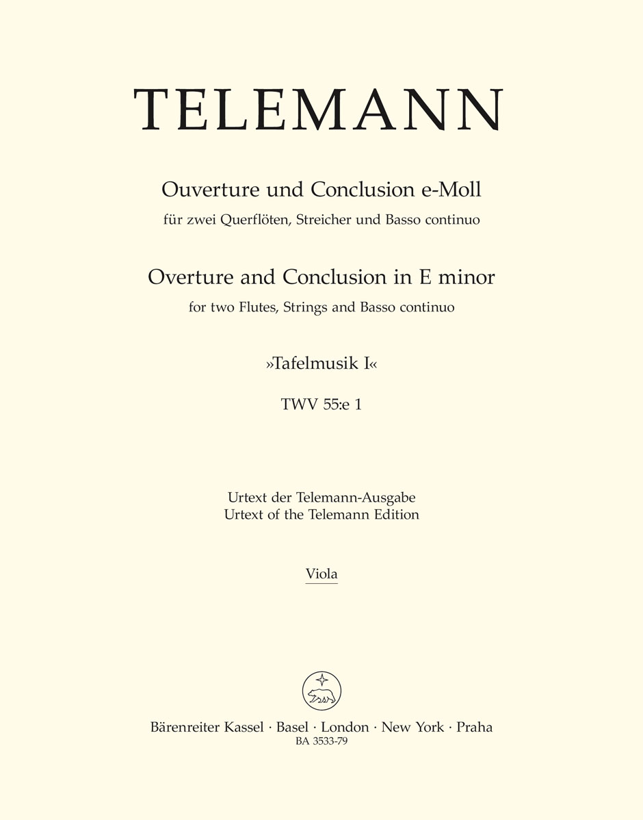 Georg Philipp Telemann: Overture and Conclusion in E minor TWV 55: Flute Duet: