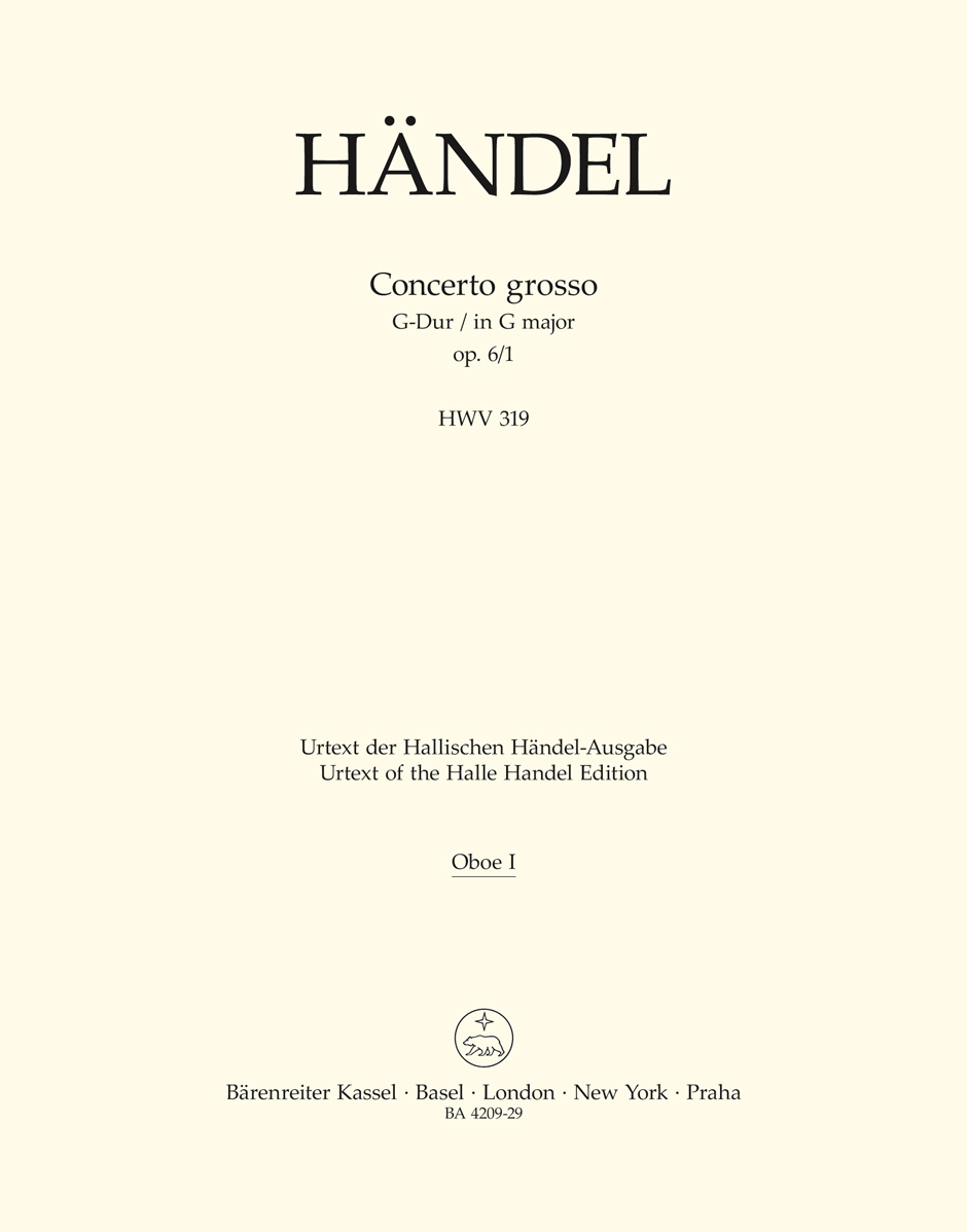 Georg Friedrich Händel: Concerto Grosso In G Major Op.6 No.1: Orchestra: Part