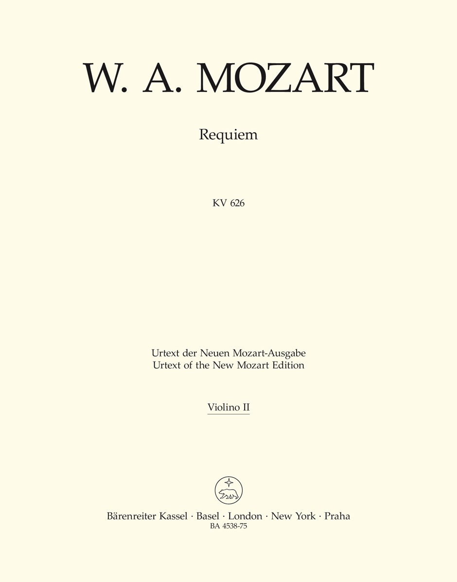 Wolfgang Amadeus Mozart: Requiem K.626: Mixed Choir: Part