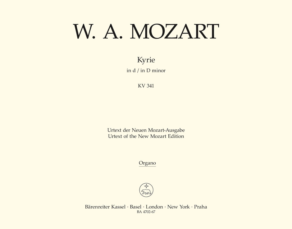 Wolfgang Amadeus Mozart: Kyrie in D minor K.341: Mixed Choir: Part