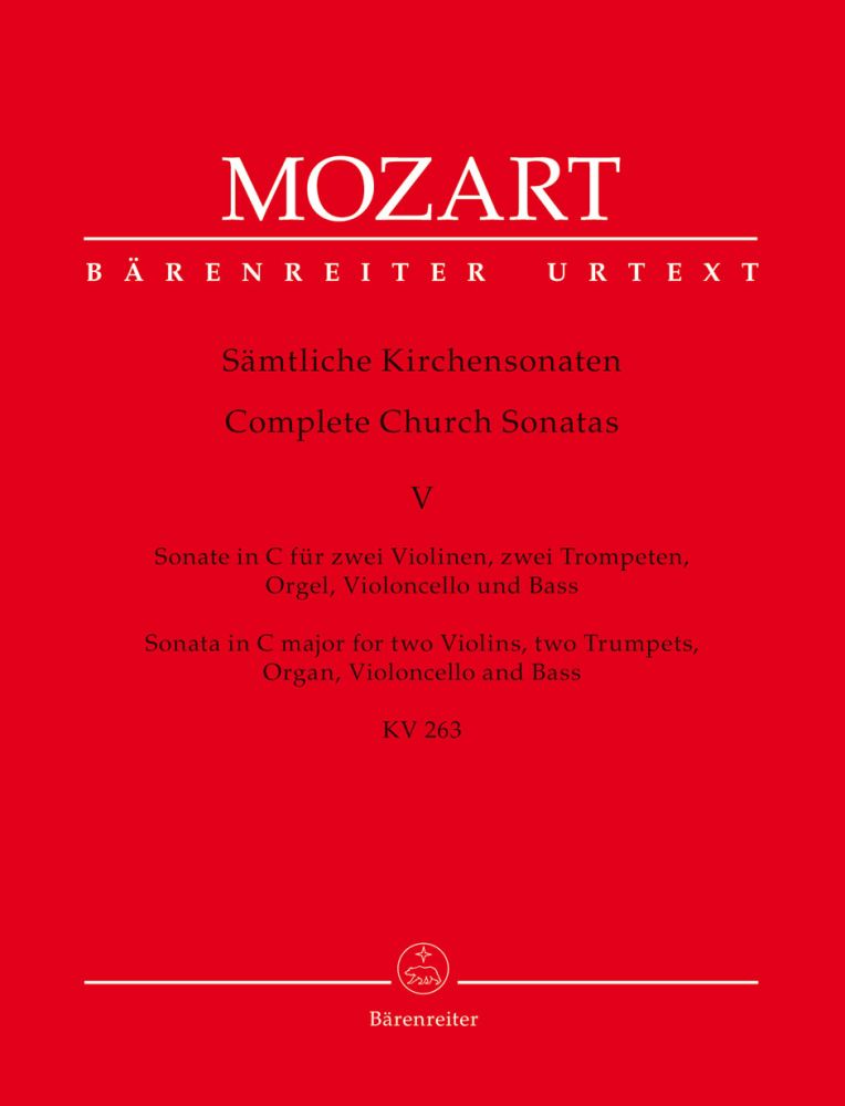 Wolfgang Amadeus Mozart: Church Sonatas Vol. 5 In C  K.263: Organ: Score