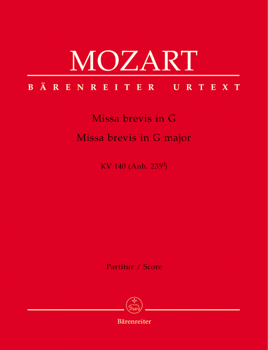 Wolfgang Amadeus Mozart: Missa brevis in G major K.140: Mixed Choir: Score