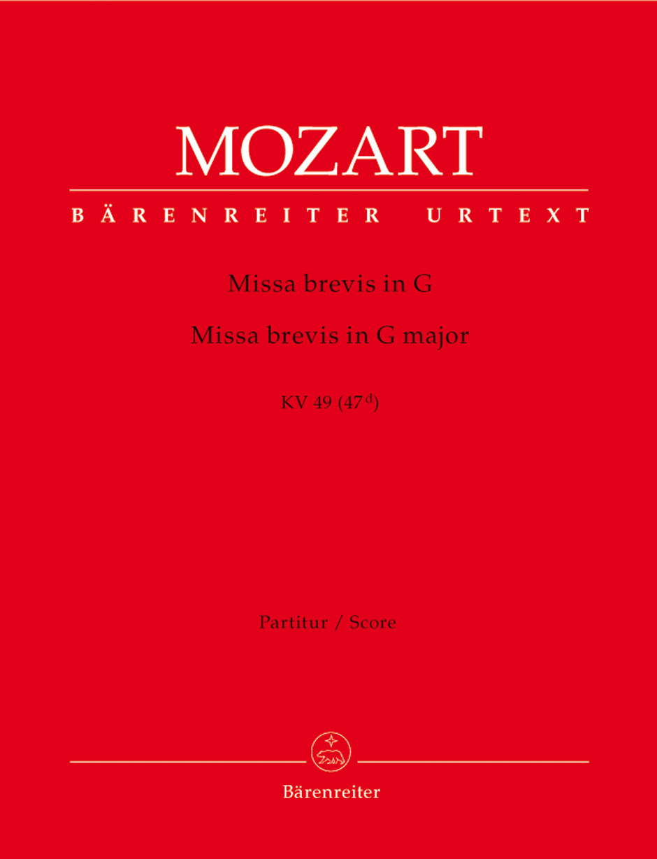 Wolfgang Amadeus Mozart: Missa Brevis In G Major K.49: Mixed Choir: Score