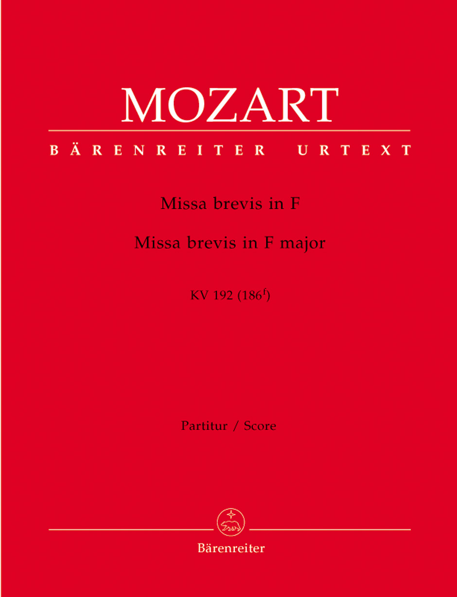 Wolfgang Amadeus Mozart: Missa brevis in F major K.192: Mixed Choir: Score