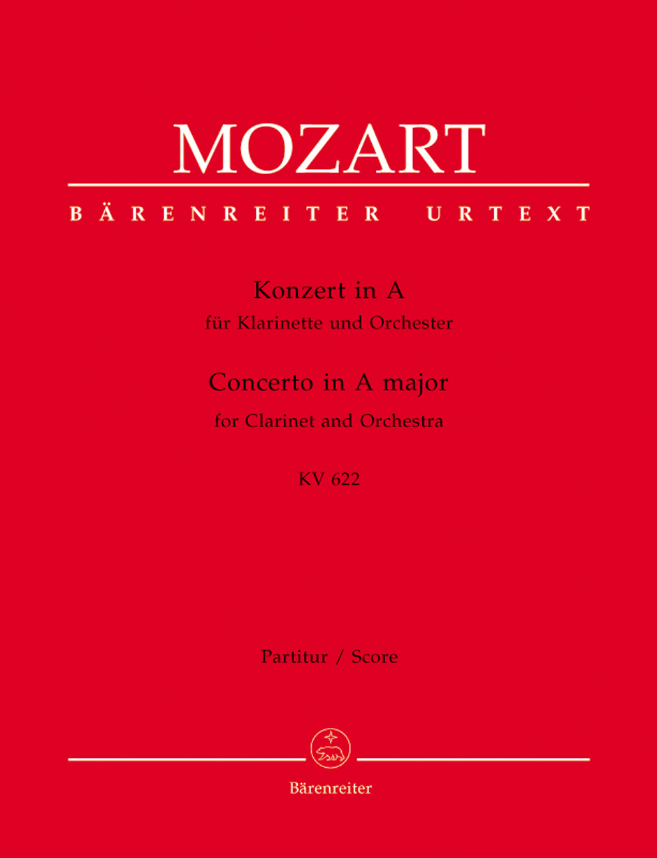 Wolfgang Amadeus Mozart: Clarinet Concerto In A K.622: Clarinet: Score