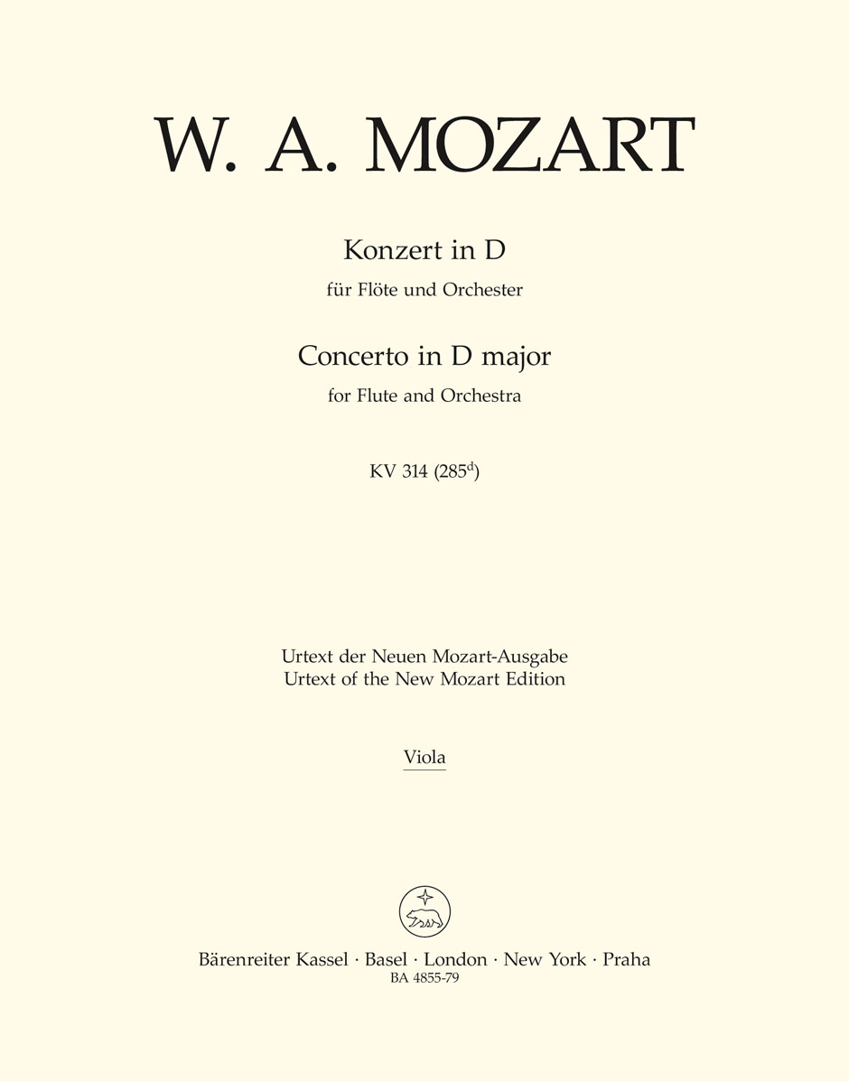 Wolfgang Amadeus Mozart: Flute Concerto In D K.314: Flute: Part