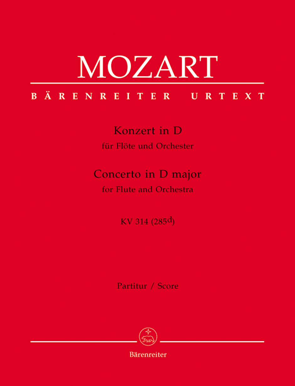 Wolfgang Amadeus Mozart: Flute Concerto In D K.314: Flute: Score