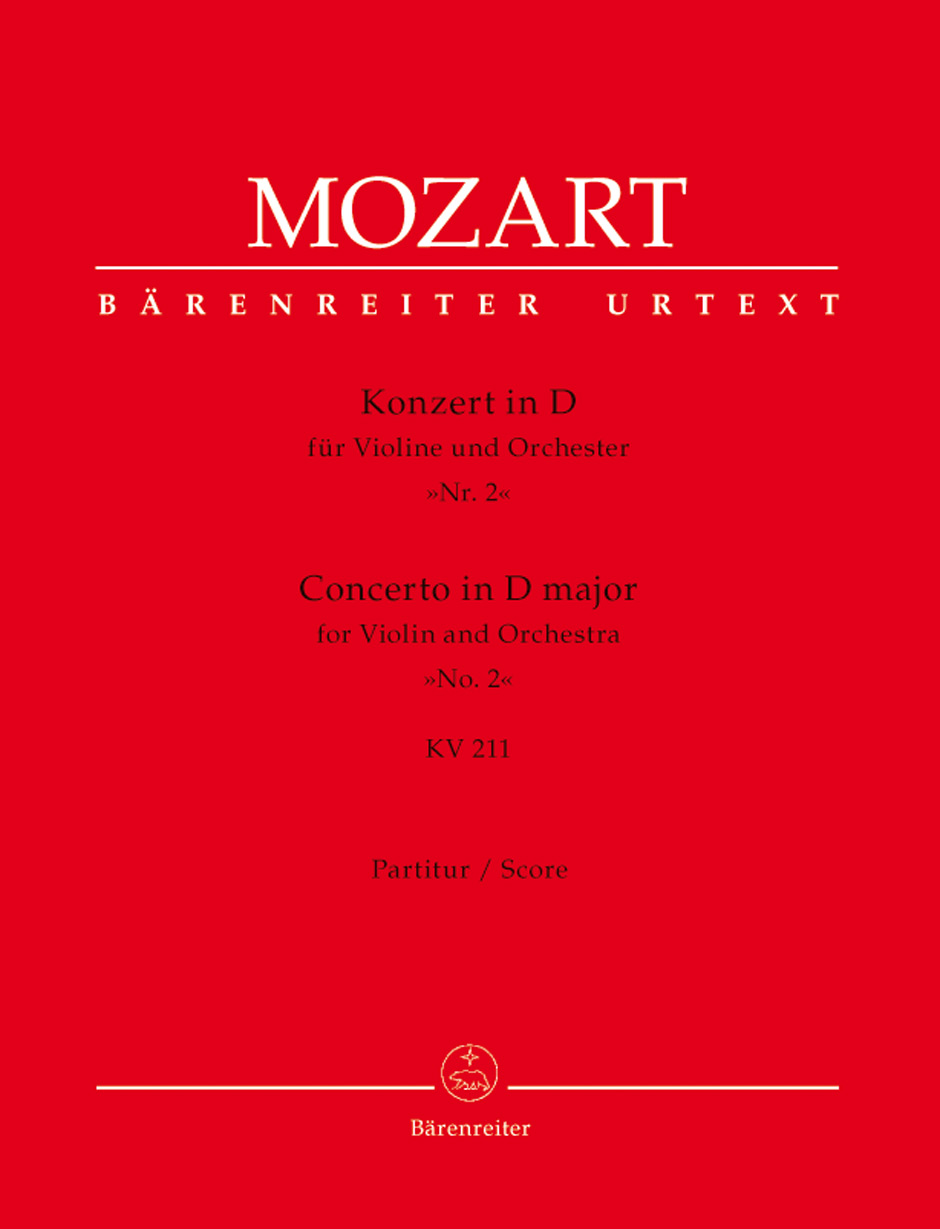 Wolfgang Amadeus Mozart: Violin Concerto No.2 In D K.211: Violin: Score