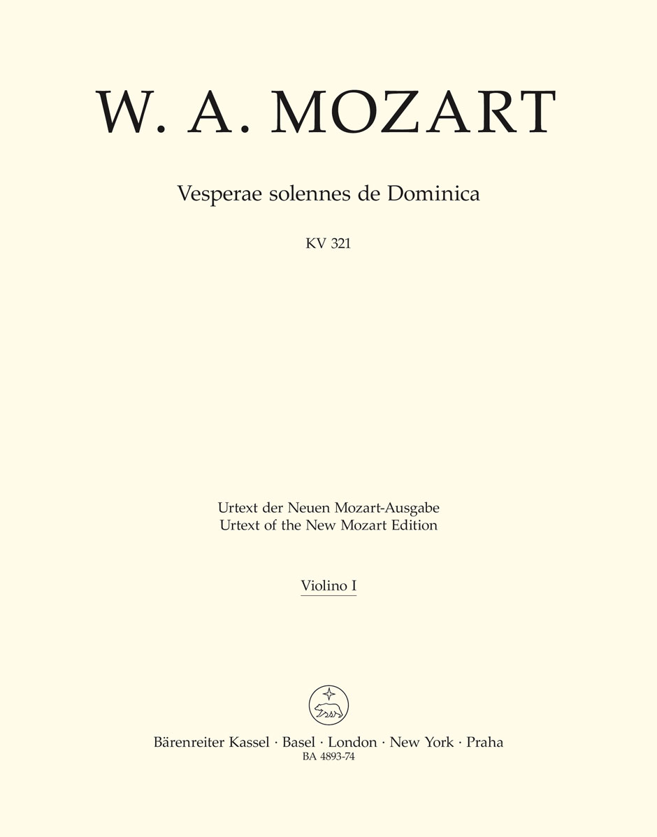 Wolfgang Amadeus Mozart: Vesperae Solennes De Dominica K.321: Mixed Choir: Part