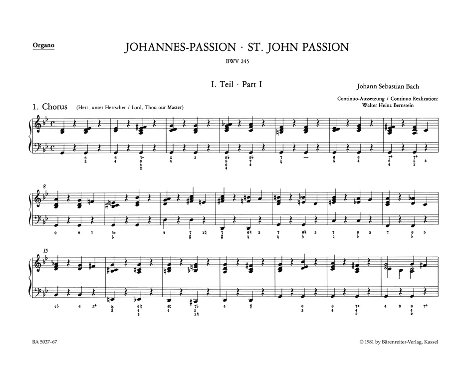 Johann Sebastian Bach: Johannes-Passion (St. John Passion) BWV 245: Mixed Choir:
