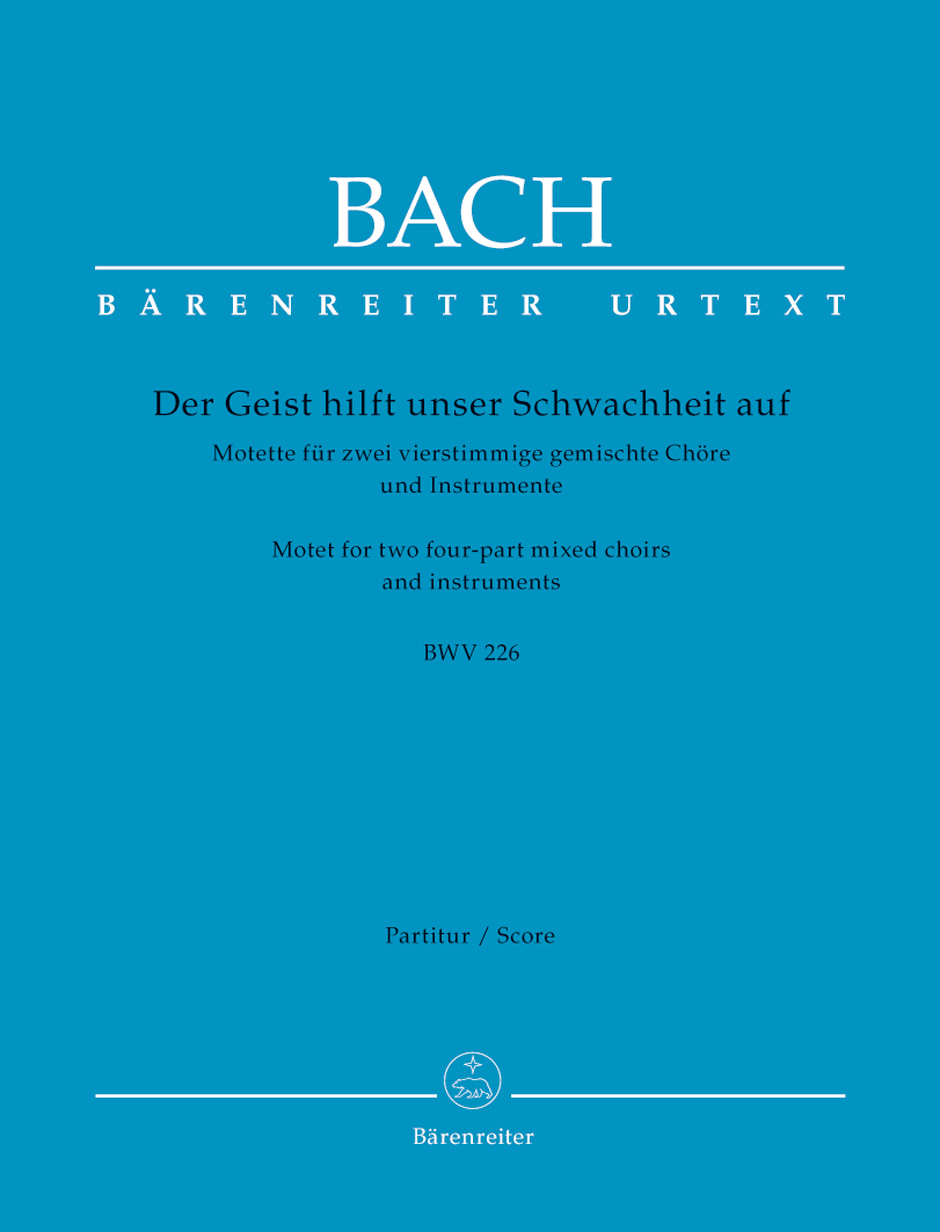 Johann Sebastian Bach: Motet No.2 Der Geist hilft unser Schwachheit: Score