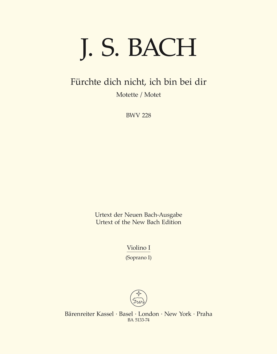 Johann Sebastian Bach: Motet No.4 Frchte dich nicht  ich bin bei dir: Double