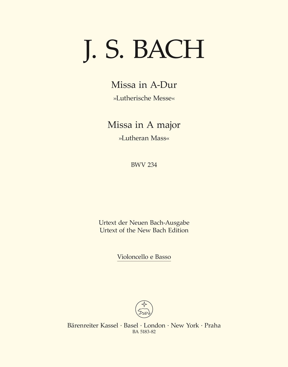 Johann Sebastian Bach: Mass in A major BWV 234 Lutheran Mass 2: Mixed Choir: