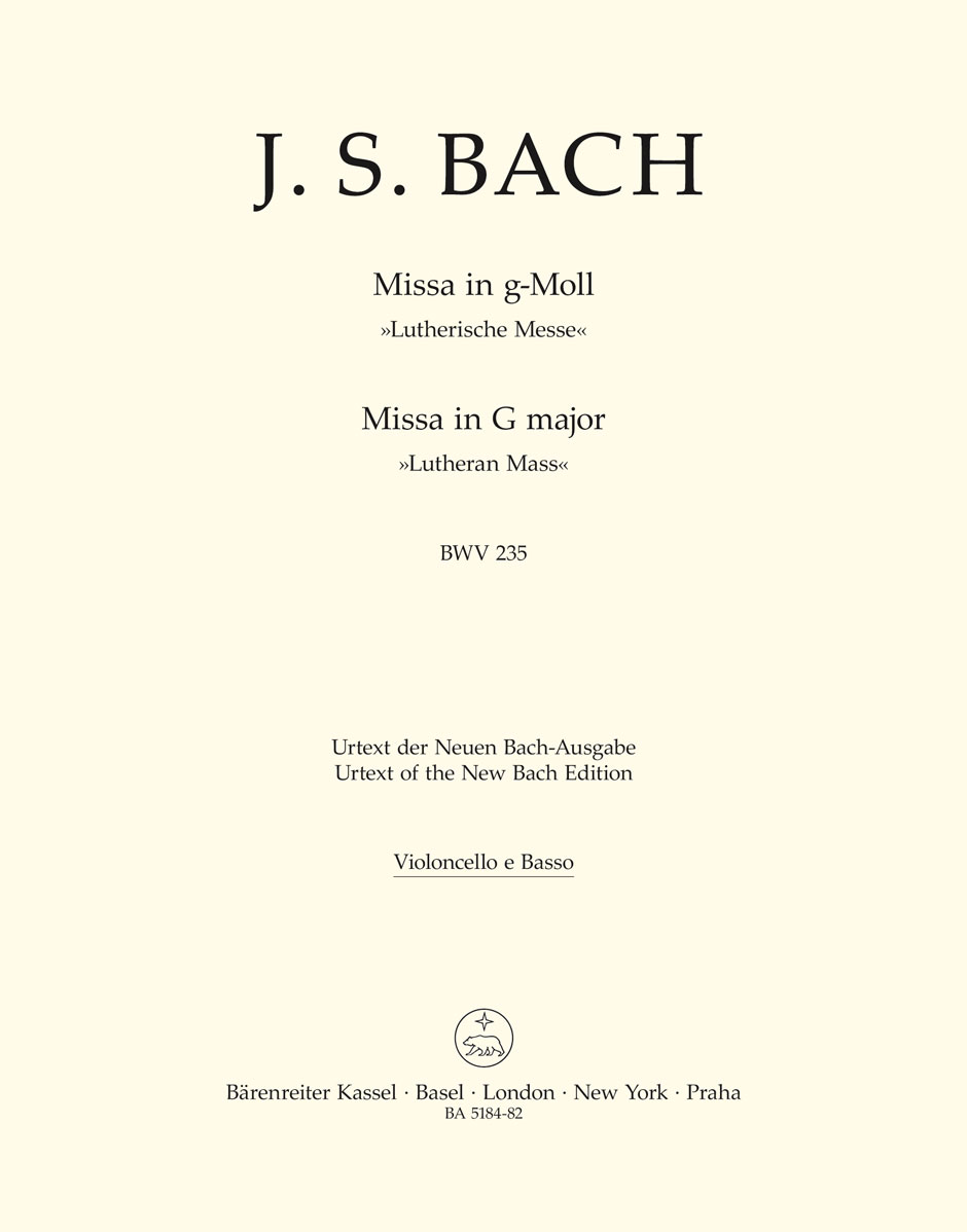 Johann Sebastian Bach: Mass in G minor BWV 235 Lutheran Mass 3: Mixed Choir:
