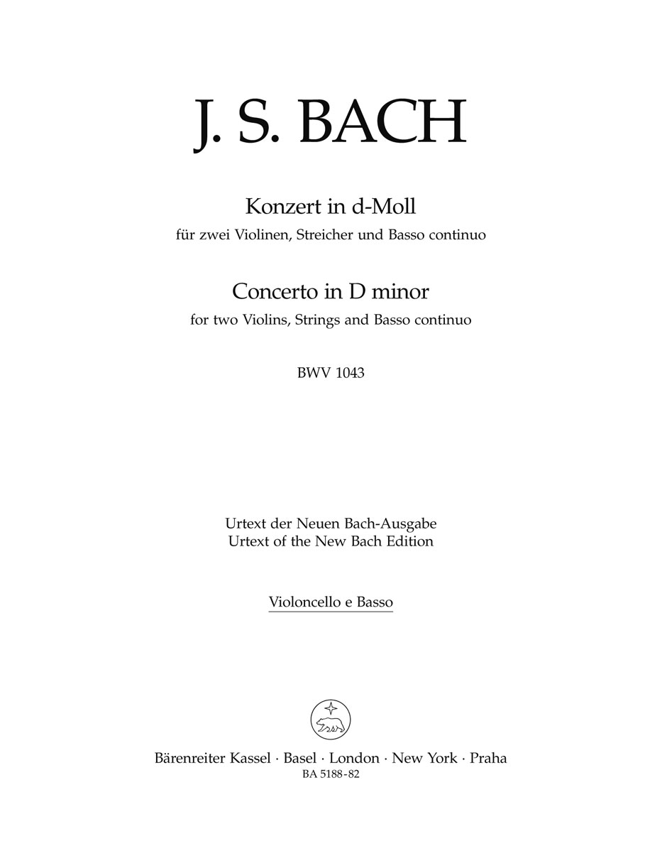 Johann Sebastian Bach: Double Concerto For Two Violins In D Minor: String