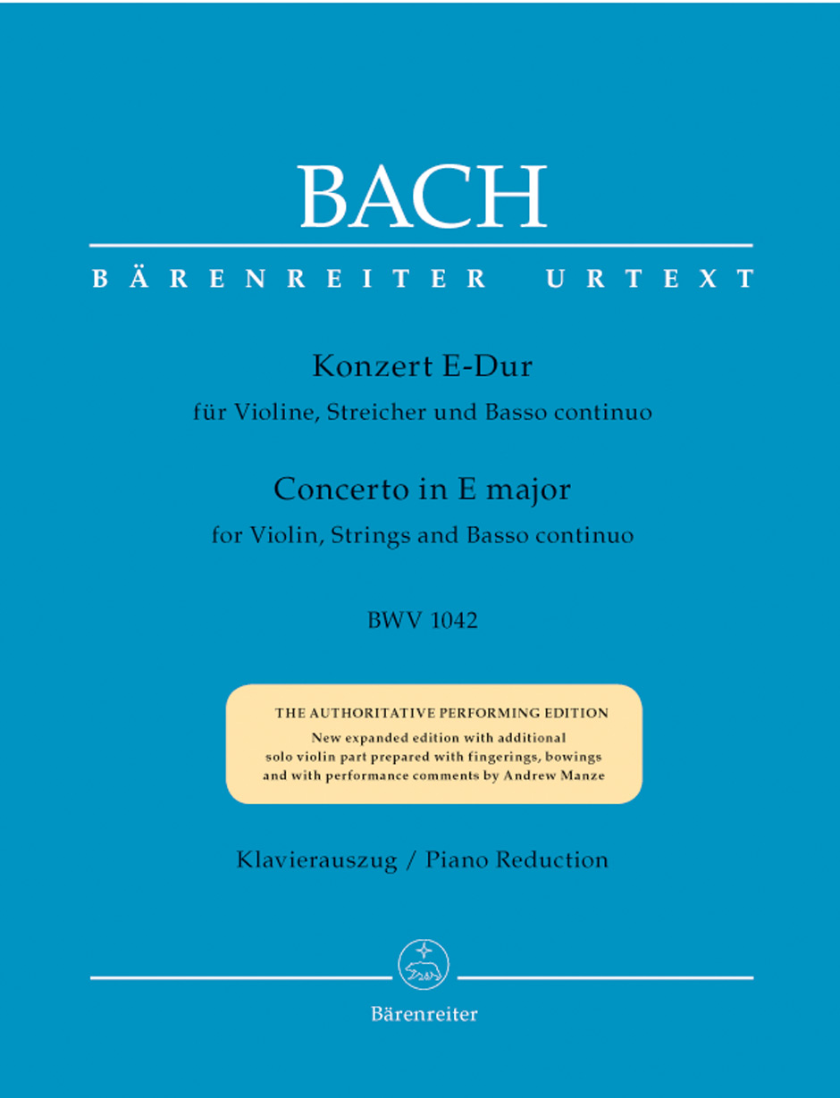 Johann Sebastian Bach: Violin Concerto In E BWV 1042: Piano: Instrumental Work